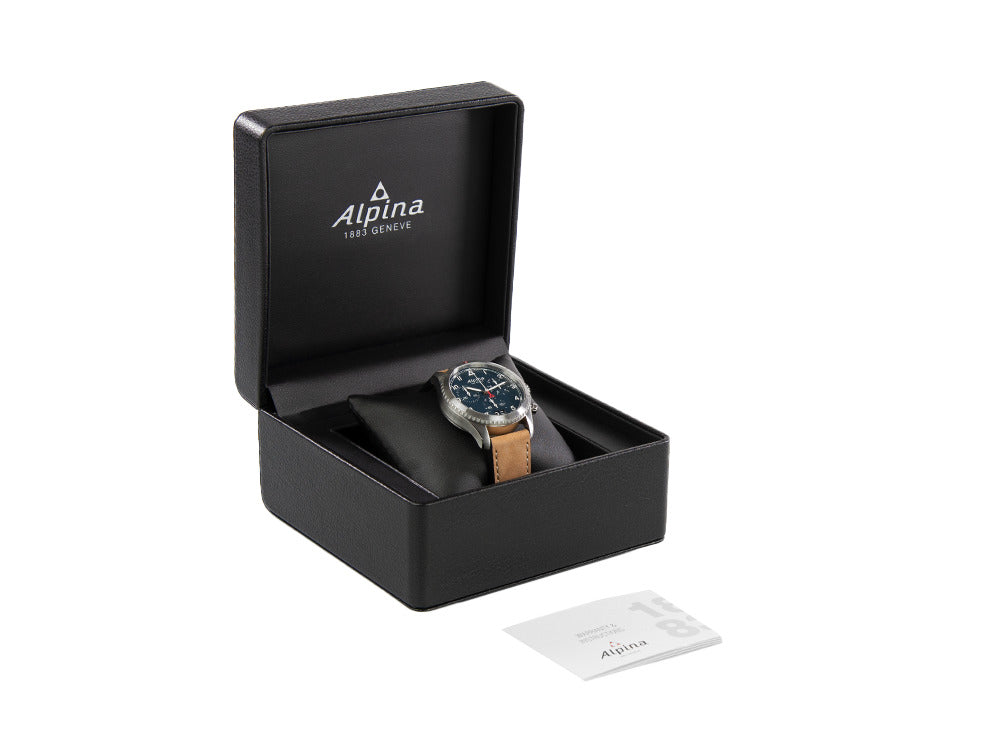 Montre à Quartz Alpina Startimer Pilot, 41 mm, Bleu, Jour, AL-372NW4S26