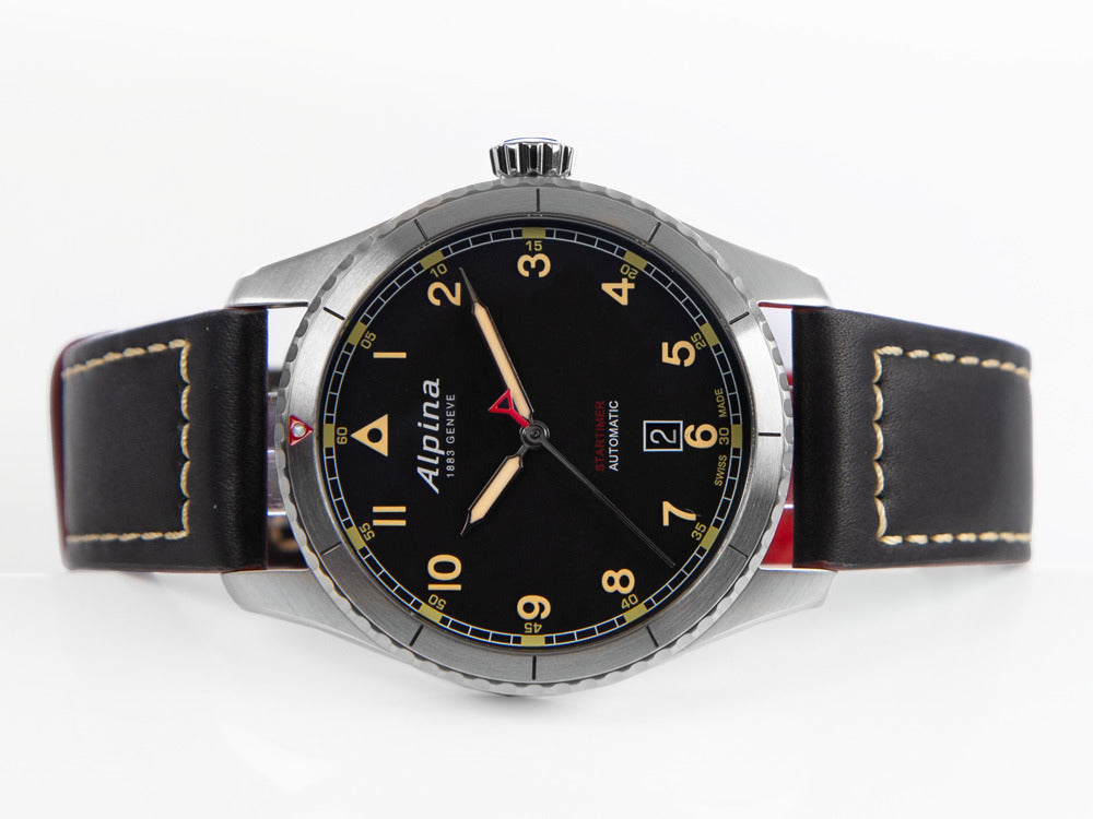 Montre Automatique Alpina Startimer Pilot, 41 mm, Noir, Jour, AL-525BBG4S26