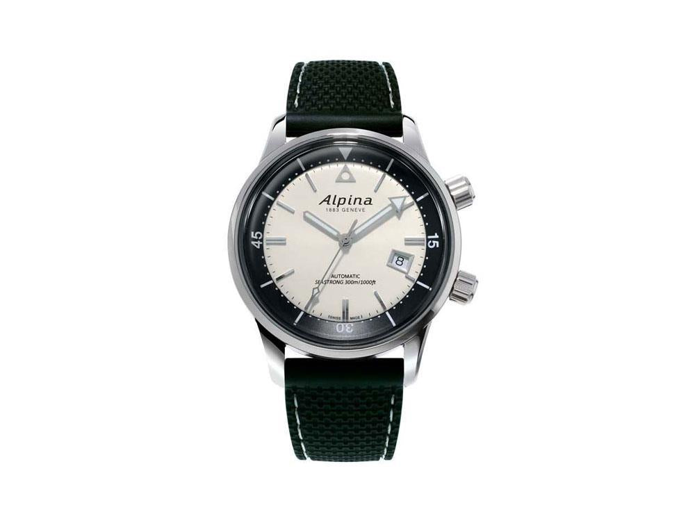 Montre Automatique Alpina Seastrong Diver 300 Heritage, Blanc, 42 mm, 30 atm