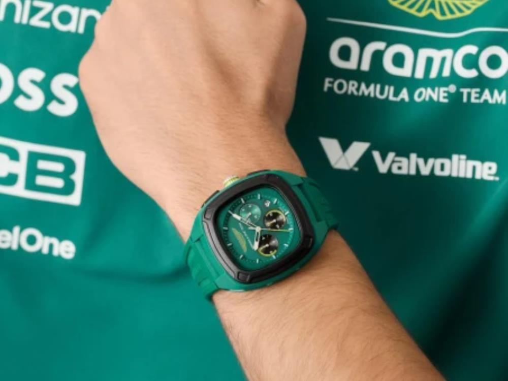 Montre à Quartz Aston Martin F1 Team, Vert, 44 mm, Chronographe, MTFO1F501