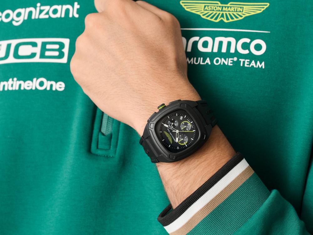 Montre à Quartz Aston Martin OVR W F1 Team, Noir, 41 mm, Chronographe, MTFO1F505