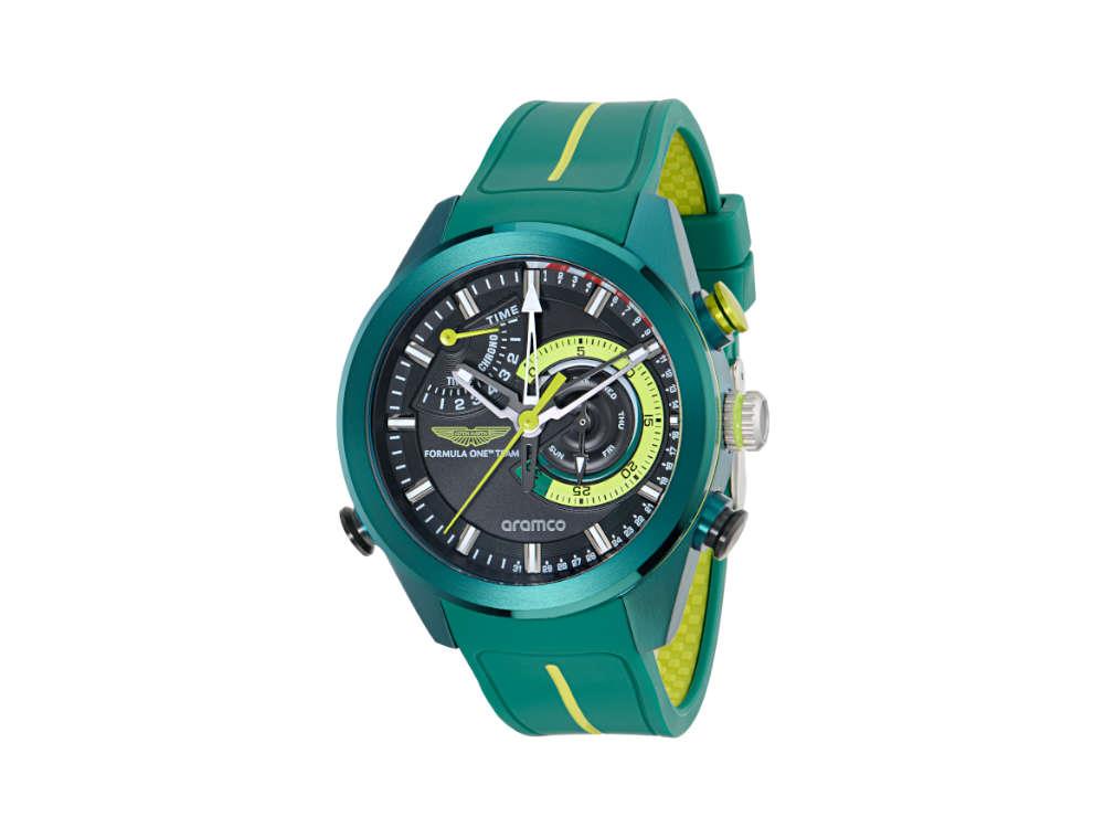 Montre à Quartz Aston Martin F1 Team KRS, Noir, 44 mm, Chronographe, MTFR1F602