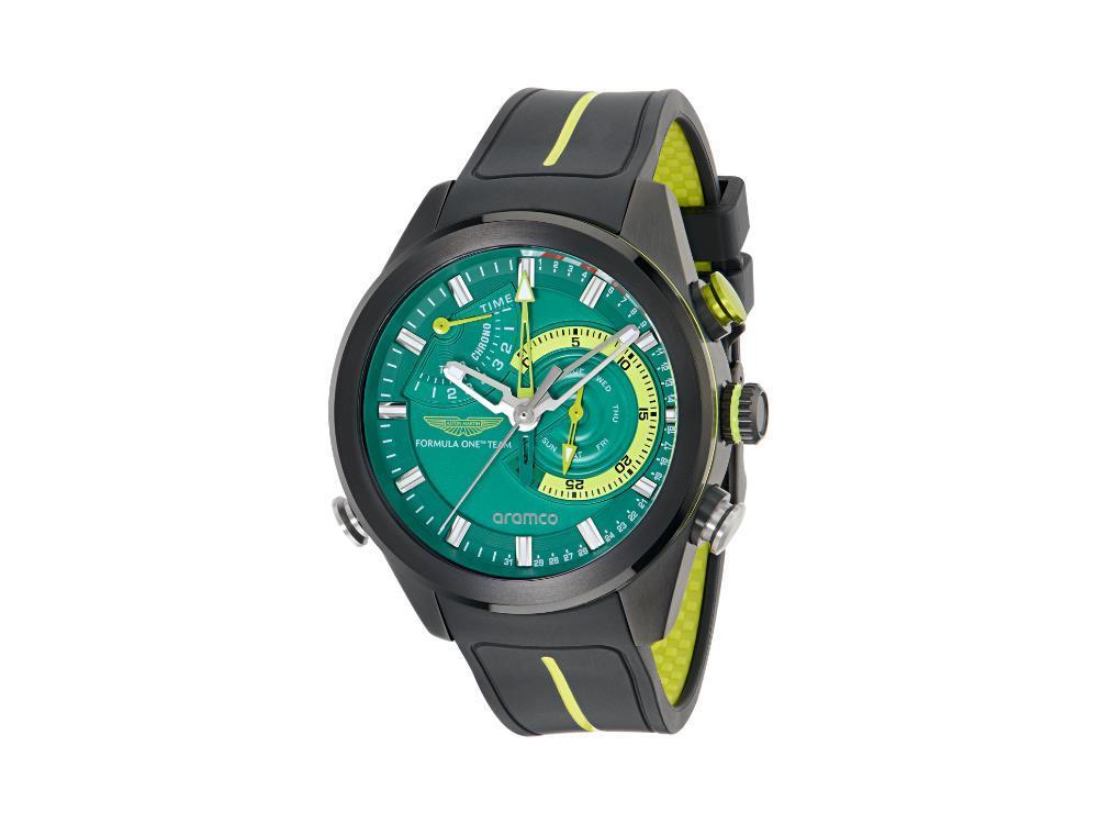 Montre à Quartz Aston Martin F1 Team KRS, Vert, 44 mm, Chronographe, MTFR1F603