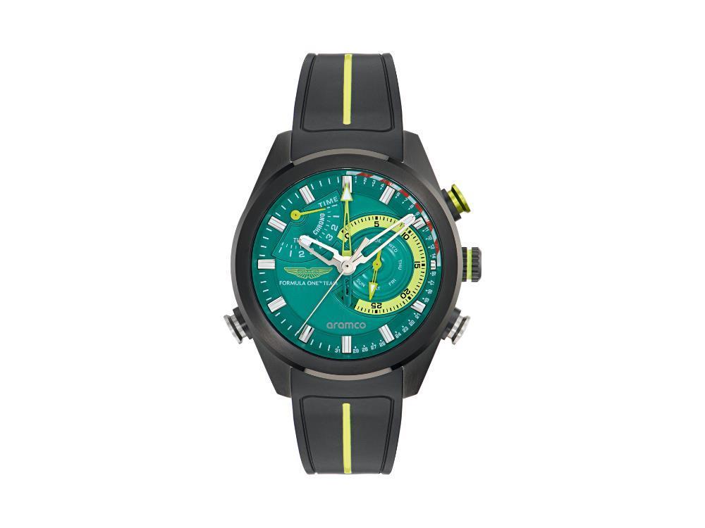 Montre à Quartz Aston Martin F1 Team KRS, Vert, 44 mm, Chronographe, MTFR1F603