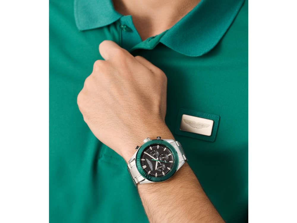 Montre à Quartz Aston Martin Icon BST, Noir, 45 mm, Chronographe, MTIB1F501