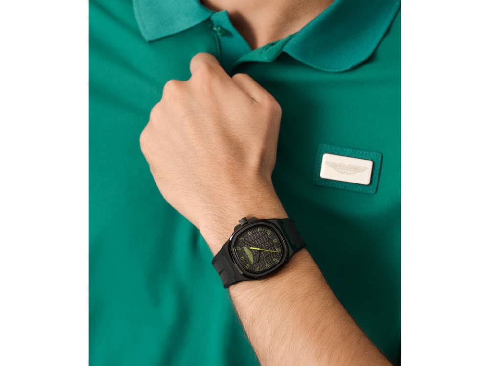 Montre à Quartz Aston Martin Icon GPQ, Acier Recyclé, Noir, 40 mm, MTIG1F503