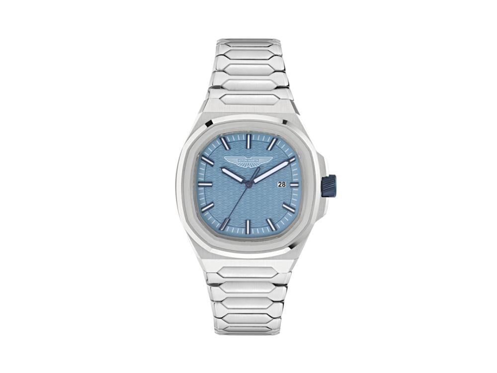 Montre à Quartz Aston Martin Icon GPQ, Acier Recyclé, Bleu, 42 mm, MTIG2S605
