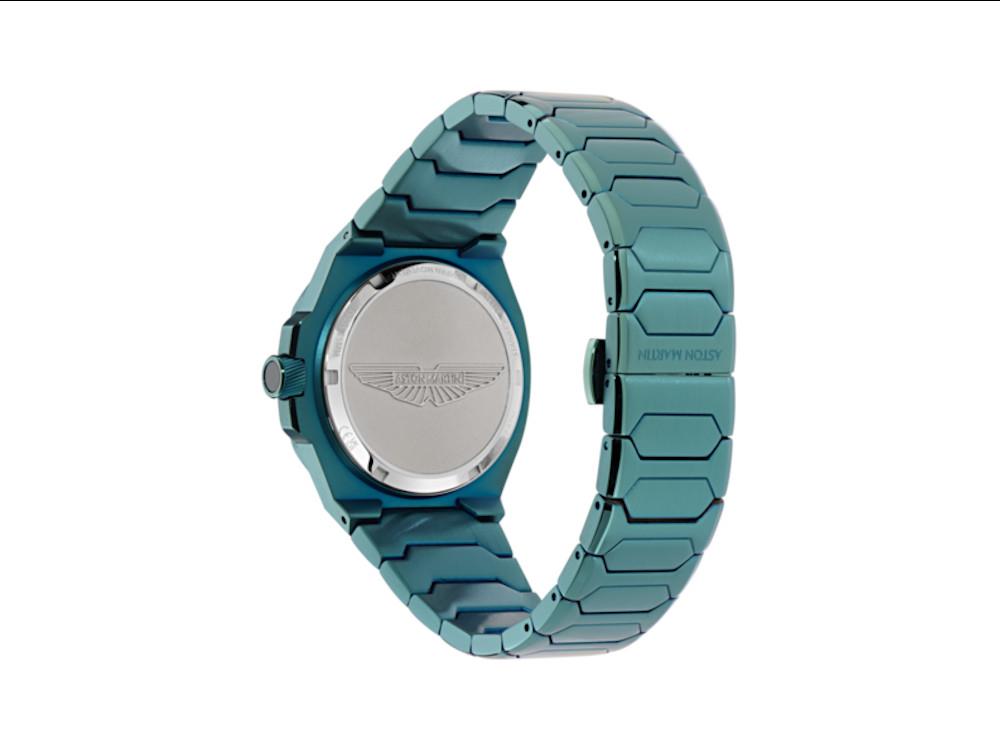 Montre à Quartz Aston Martin Icon GPQ , Acier Recyclé, Noir, 42 mm, MTIG2S606