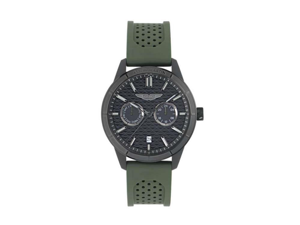 Montre à Quartz Aston Martin Icon HDL, Acier Recyclé, Noir, 42 mm, MTIH2S604