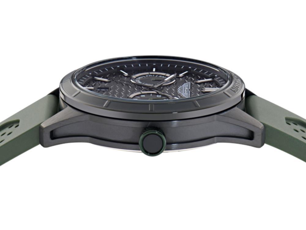 Montre à Quartz Aston Martin Icon HDL, Acier Recyclé, Noir, 42 mm, MTIH2S604