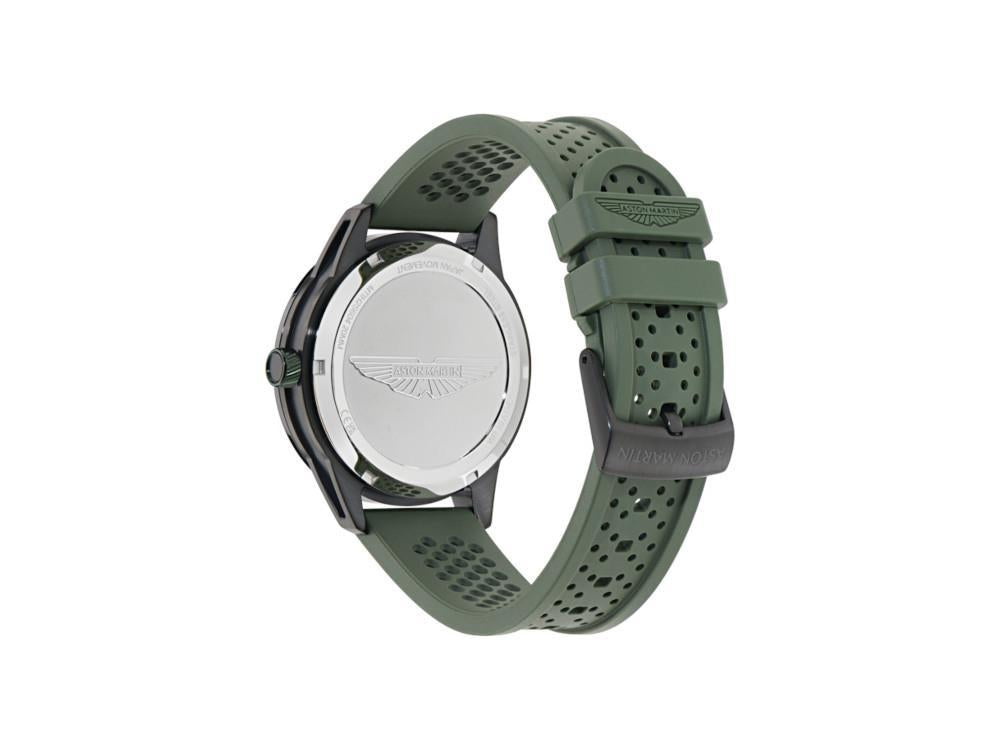 Montre à Quartz Aston Martin Icon HDL, Acier Recyclé, Noir, 42 mm, MTIH2S604