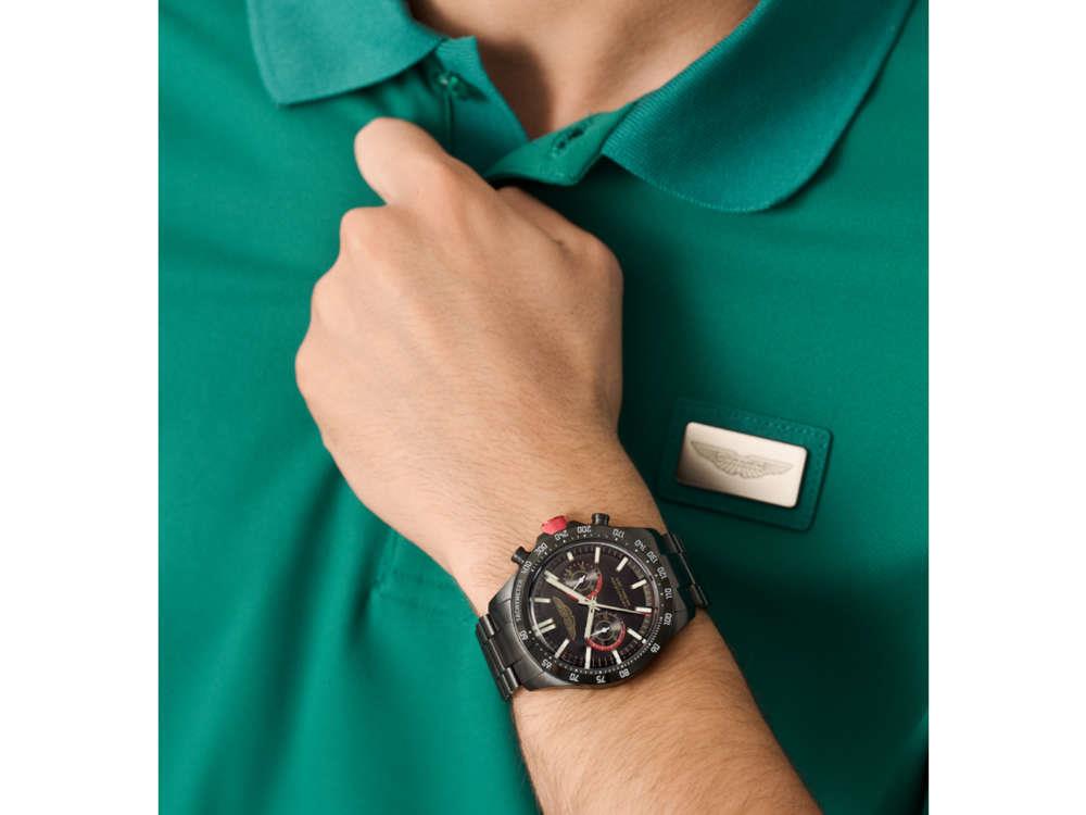 Montre à Quartz Aston Martin Icon SPT, Noir, 44 mm, Chronographe, MTIS1F504