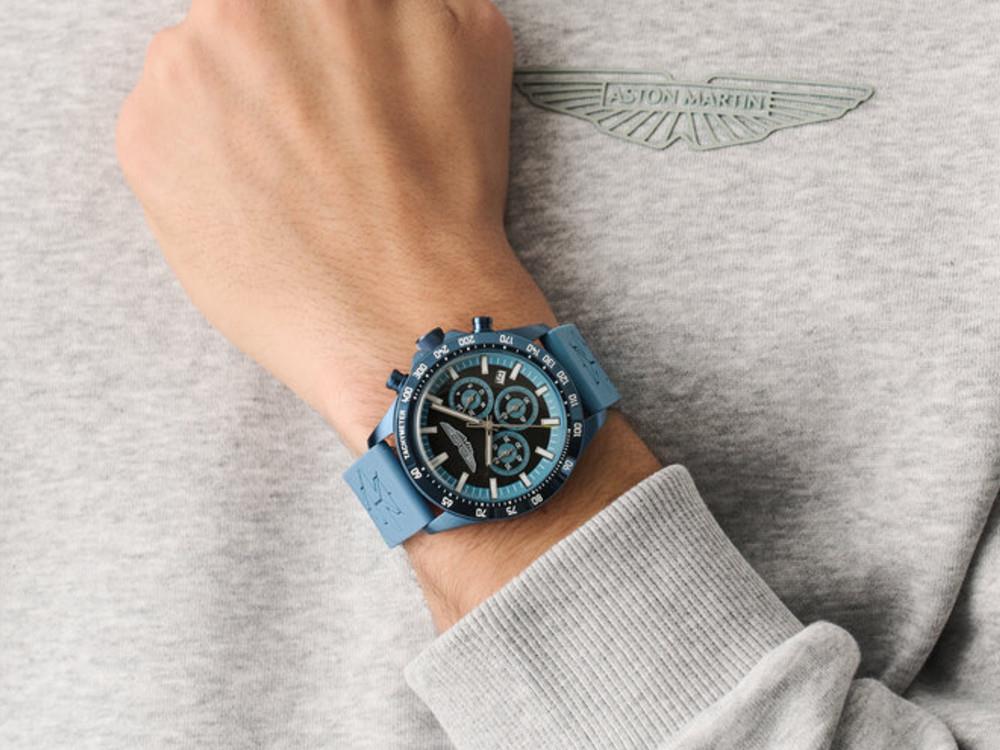 Montre à Quartz Aston Martin Icon SPT, Noir, 44 mm, Chronographe, MTIS2S604