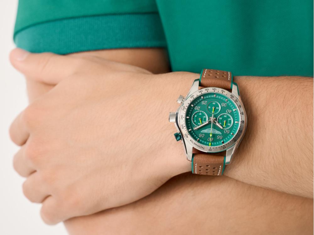 Montre à Quartz Aston Martin  SGT Thrill, Vert, 42 mm, Chronographe, MTRS1F501
