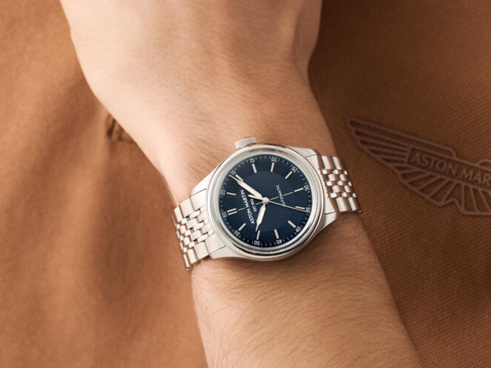 Montre Automatique Aston Martin Timeless TS1, Bleu, 39 mm, MTTS1S603