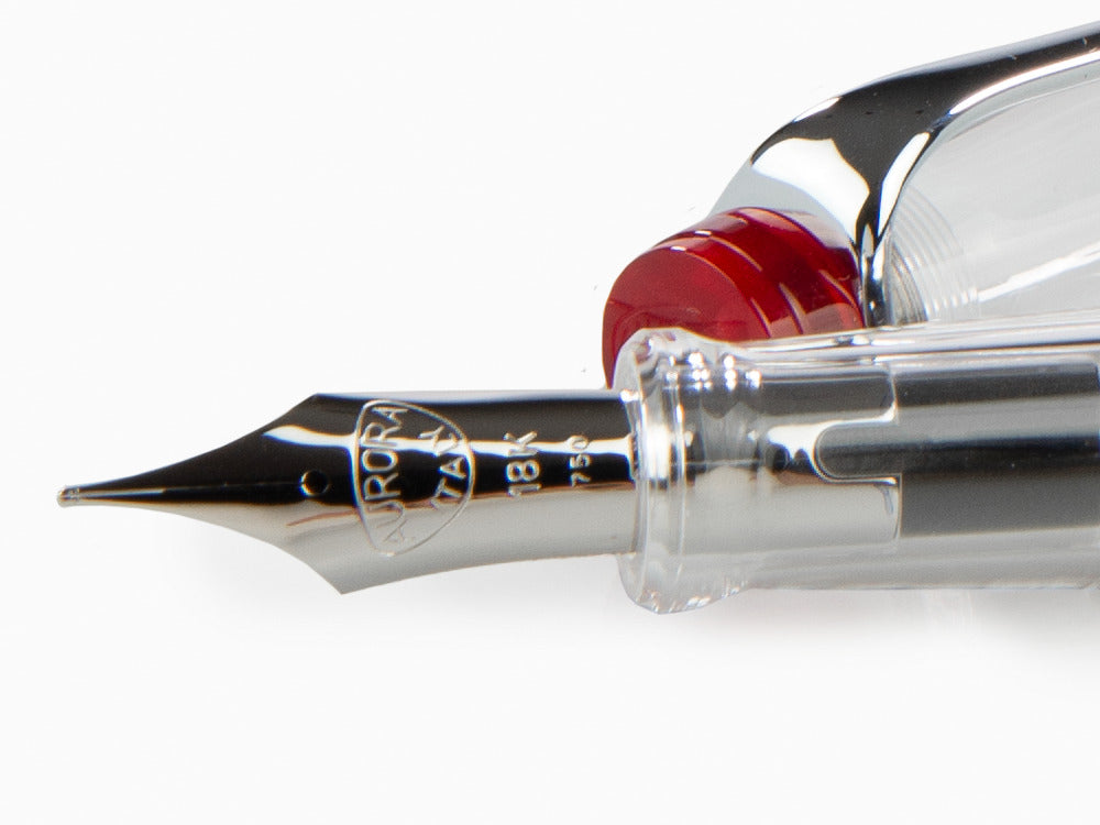 Stylo Plume Aurora Optima Demonstrator Rouge, Edition Limitée, 570RA