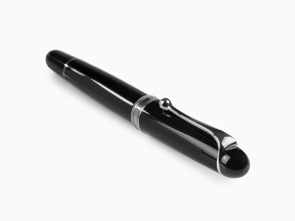 Stylo Plume Aurora 88 Big, Résine Noire, Attributs chromés, 800C