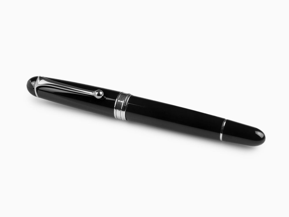 Stylo Plume Aurora 88 Big, Résine Noire, Attributs chromés, 800C
