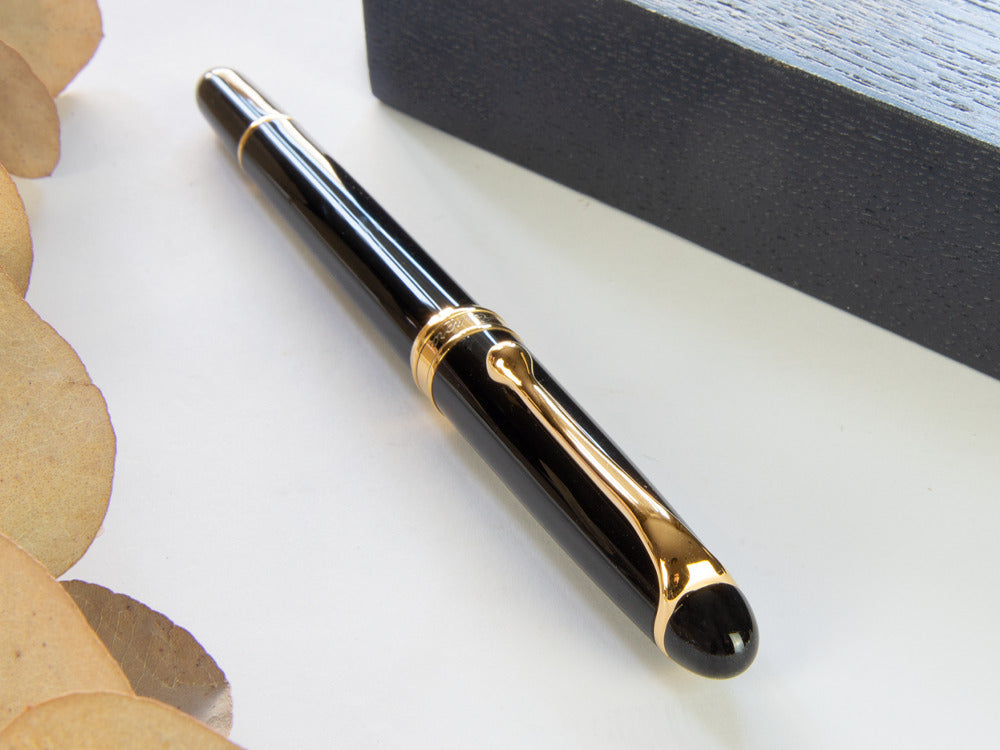 Stylo Plume Aurora 88 Small, Résine, Plaqué or, 810