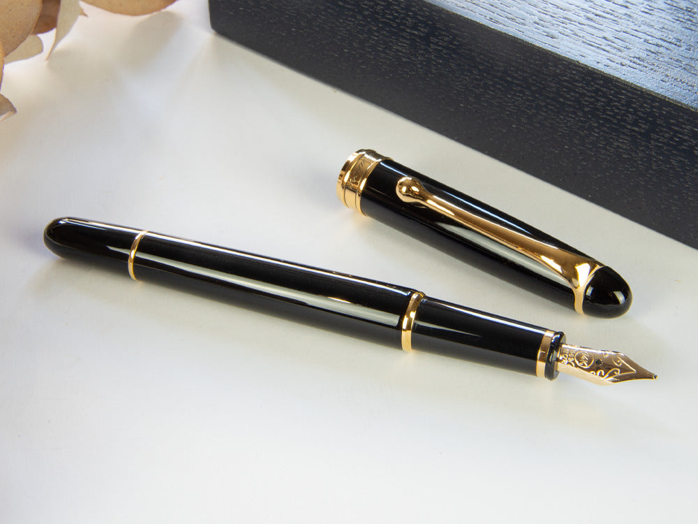 Stylo Plume Aurora 88 Small, Résine, Plaqué or, 810