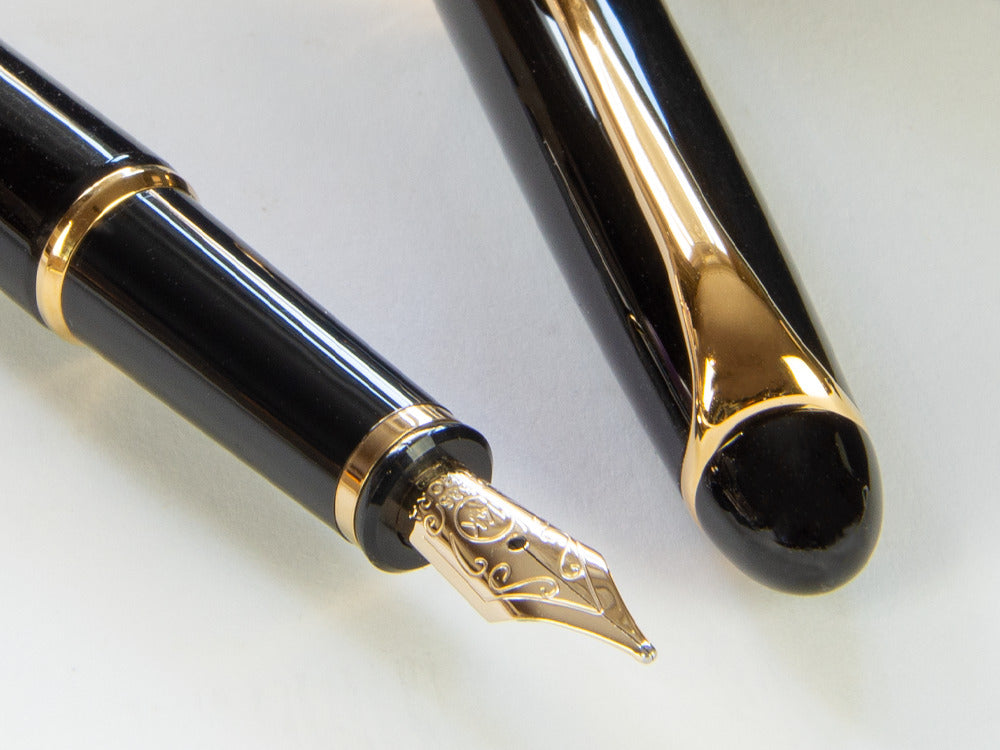 Stylo Plume Aurora 88 Small, Résine, Plaqué or, 810