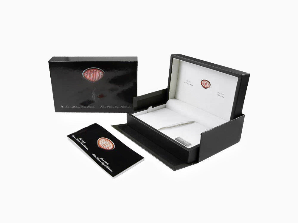 Stylo Plume Aurora 88 Small, Résine Noire, Attributs chromés, 810C