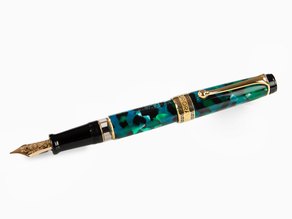 Stylo Plume Aurora Optima, Auroloide, Vert, Plaqué or, 996V