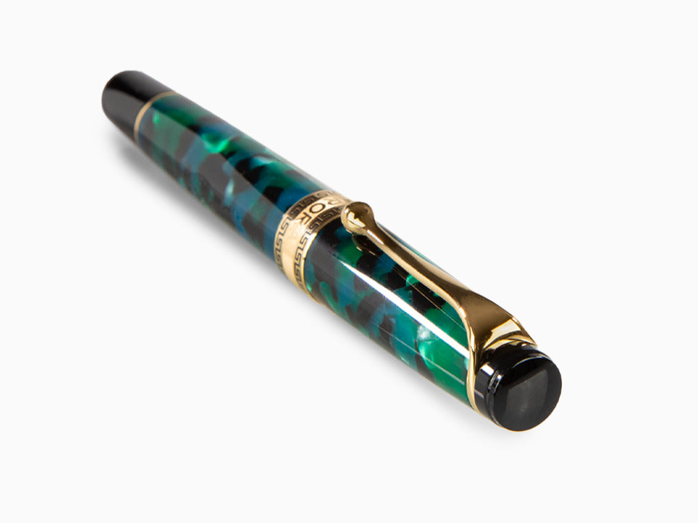 Stylo Plume Aurora Optima, Auroloide, Vert, Plaqué or, 996V