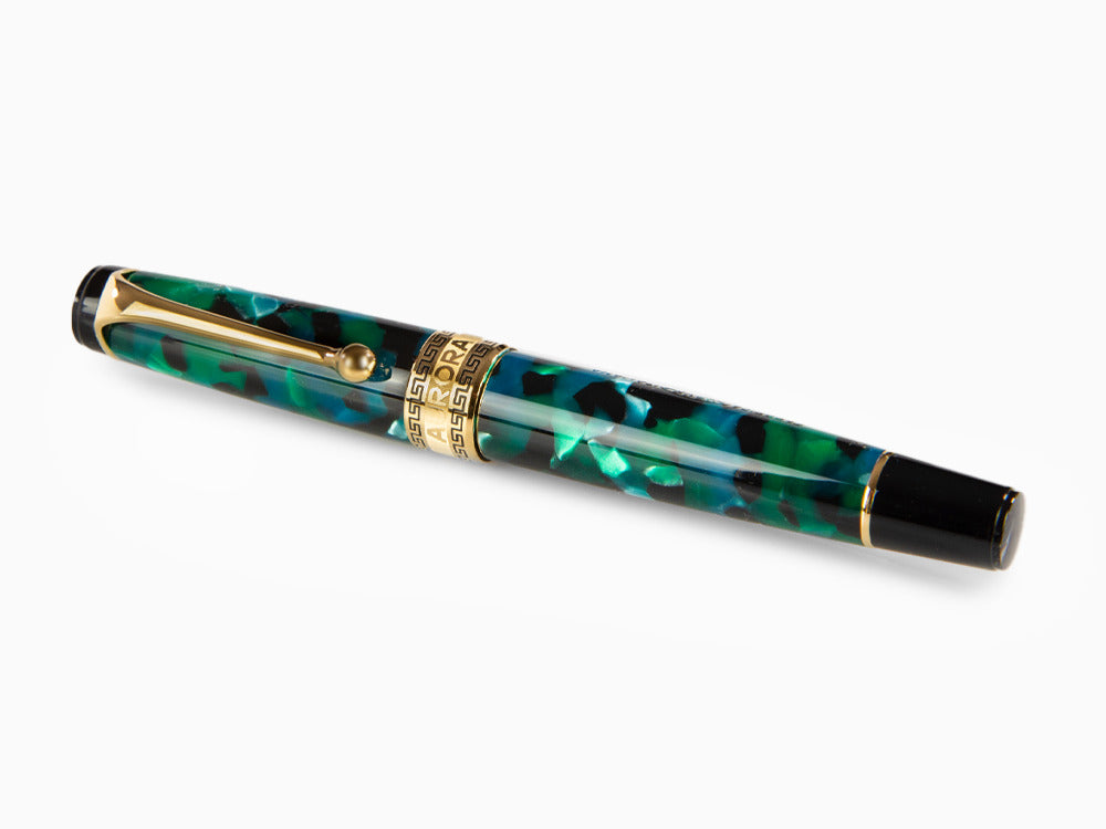 Stylo Plume Aurora Optima, Auroloide, Vert, Plaqué or, 996V