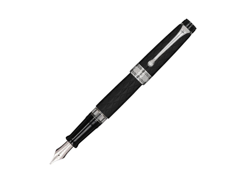 Stylo Plume Aurora Optima Rombo Guilloché, Attributs Chromés, 997-CRBN