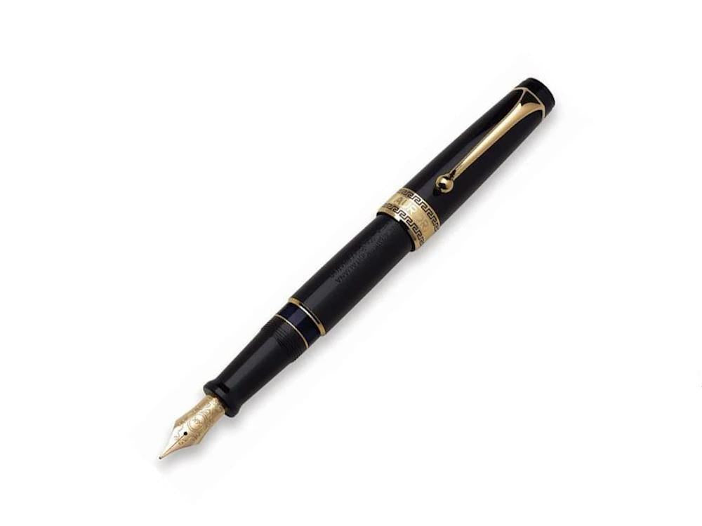 Stylo Plume Aurora Optima, Résine, Noir, Plaqué or, 997N