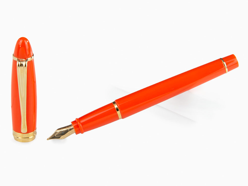 Stylo Plume Aurora Ipsilon Automne, Résine, Orange, Or, B11-DO