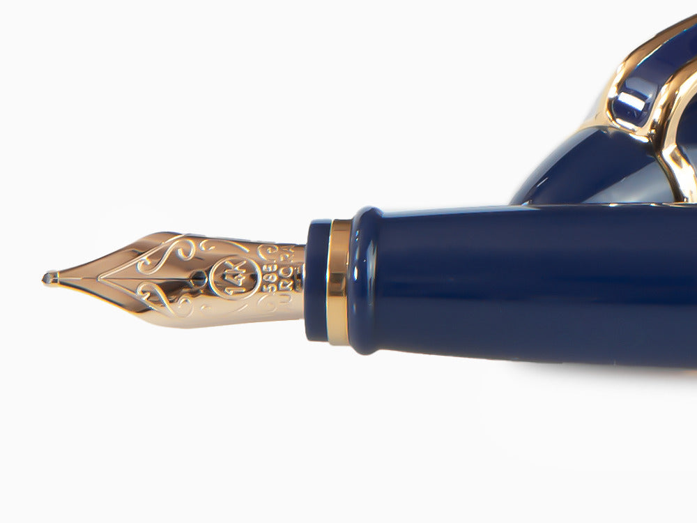 Stylo Plume Aurora Ipsilon en Résine Bleue - B12B