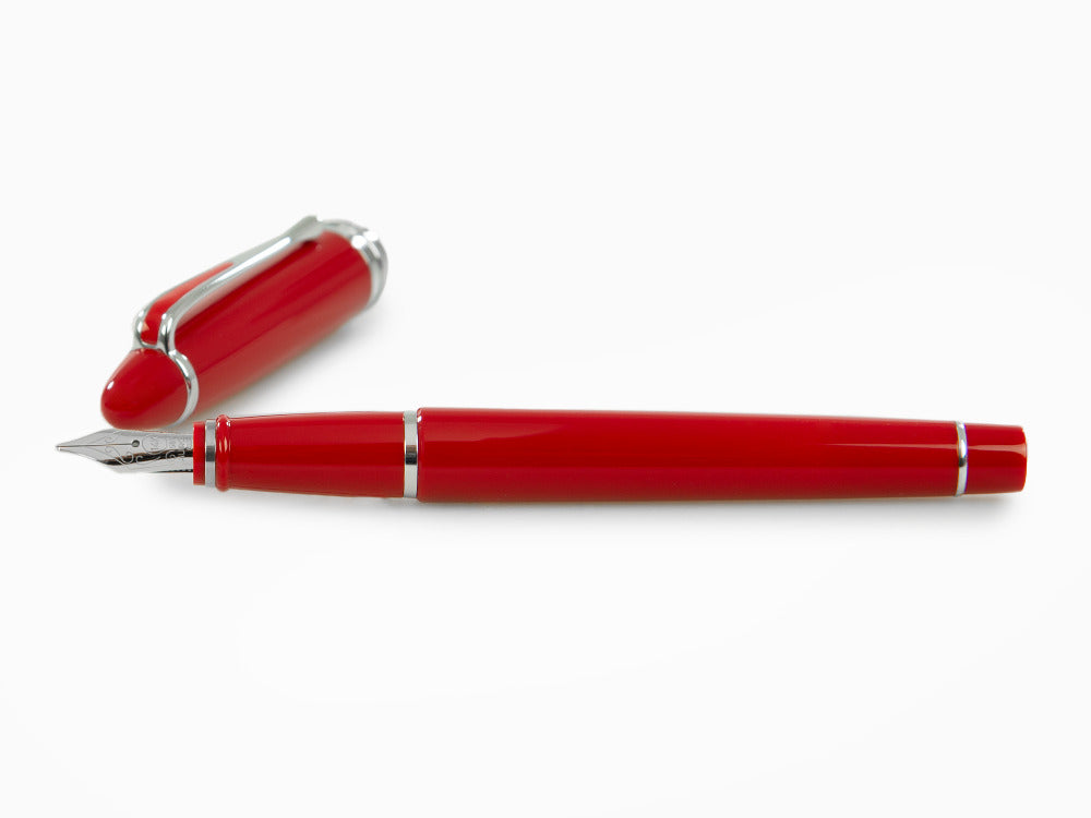 Stylo Plume Aurora Ipsilon De Luxe en Résine Rouge