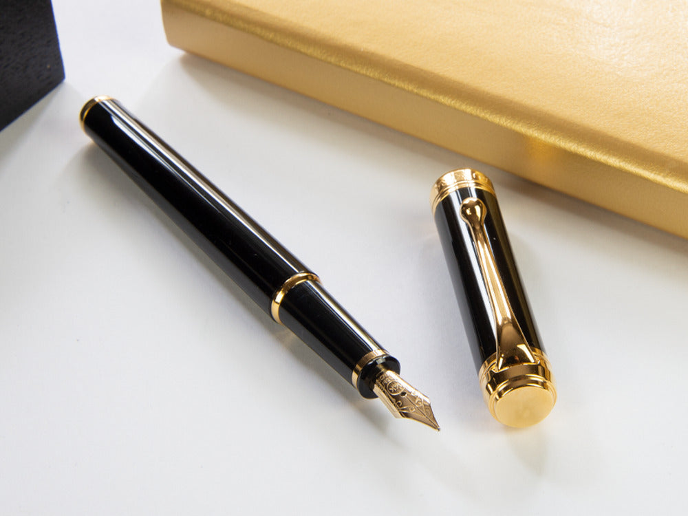Stylo Plume Aurora Talentum Finesse, Résine, Attributs or, Noir, D13-DN