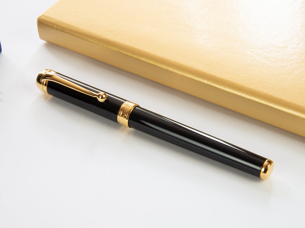 Stylo Plume Aurora Talentum Finesse, Résine, Attributs or, Noir, D13-DN