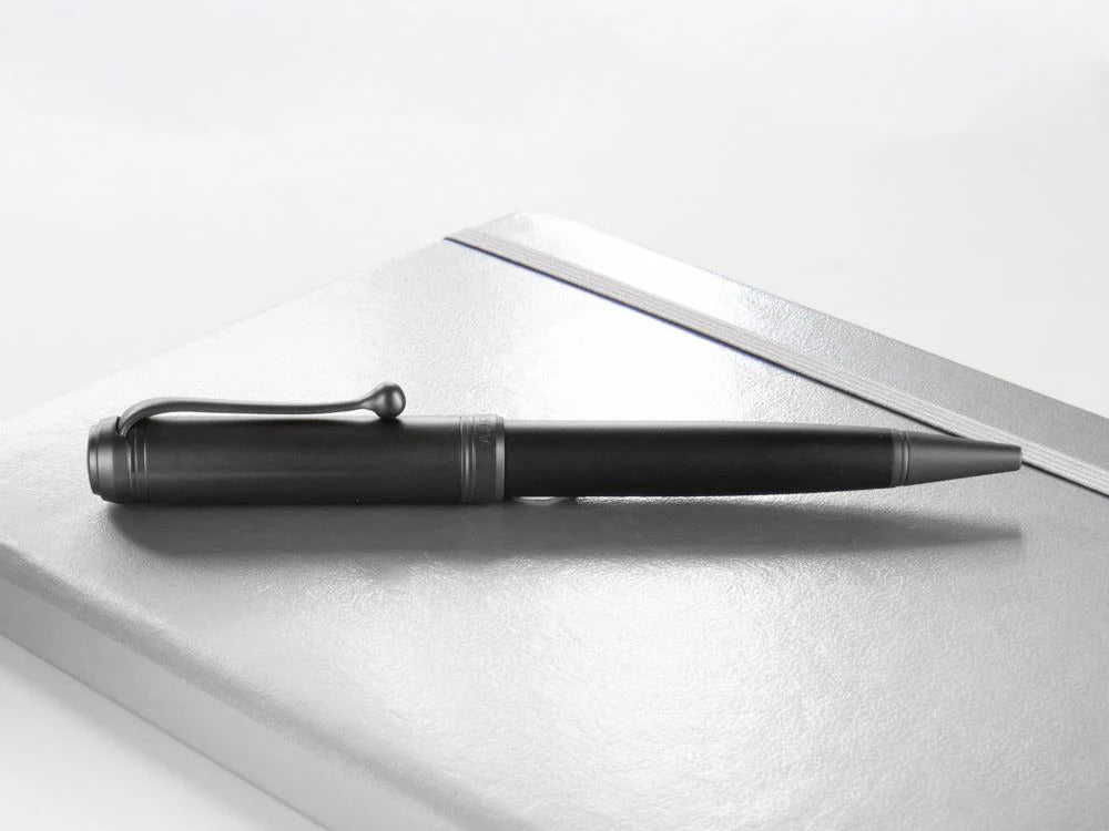 Stylo bille Aurora Talentum Full Metal Black, Résine, Noir, Ruthénium, D30-CRN