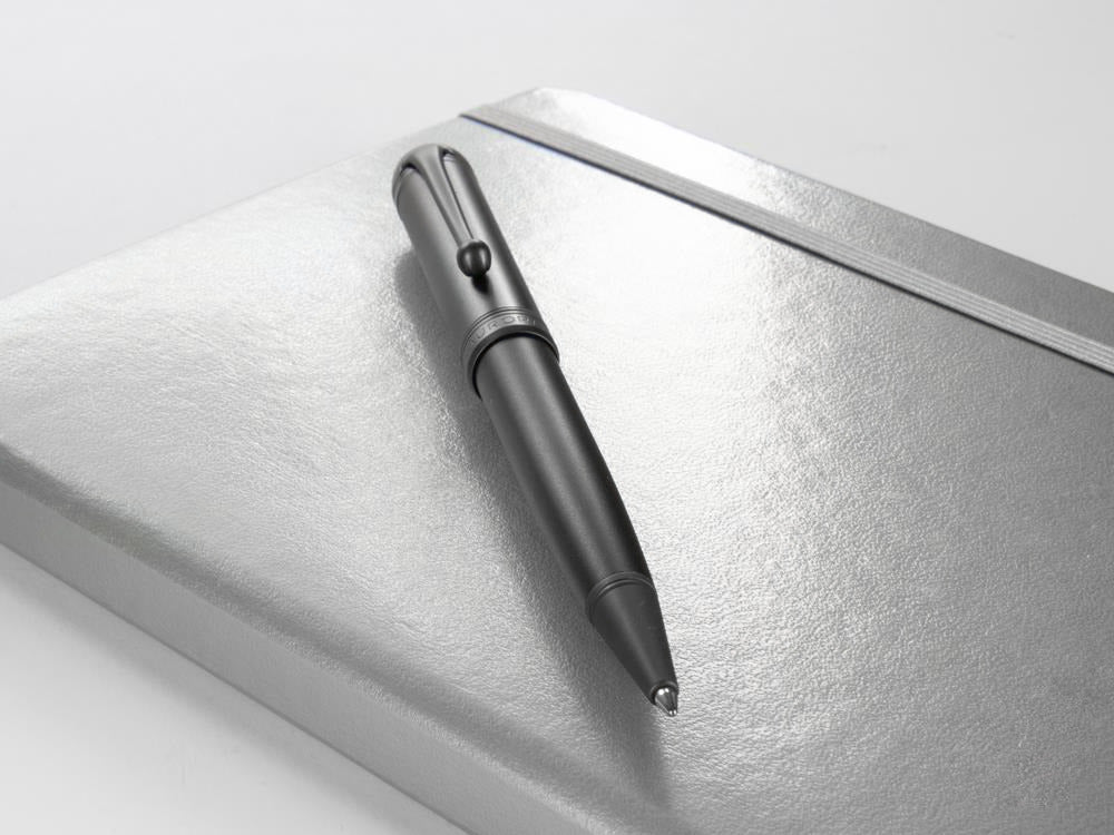 Stylo bille Aurora Talentum Full Metal Black, Résine, Noir, Ruthénium, D30-CRN