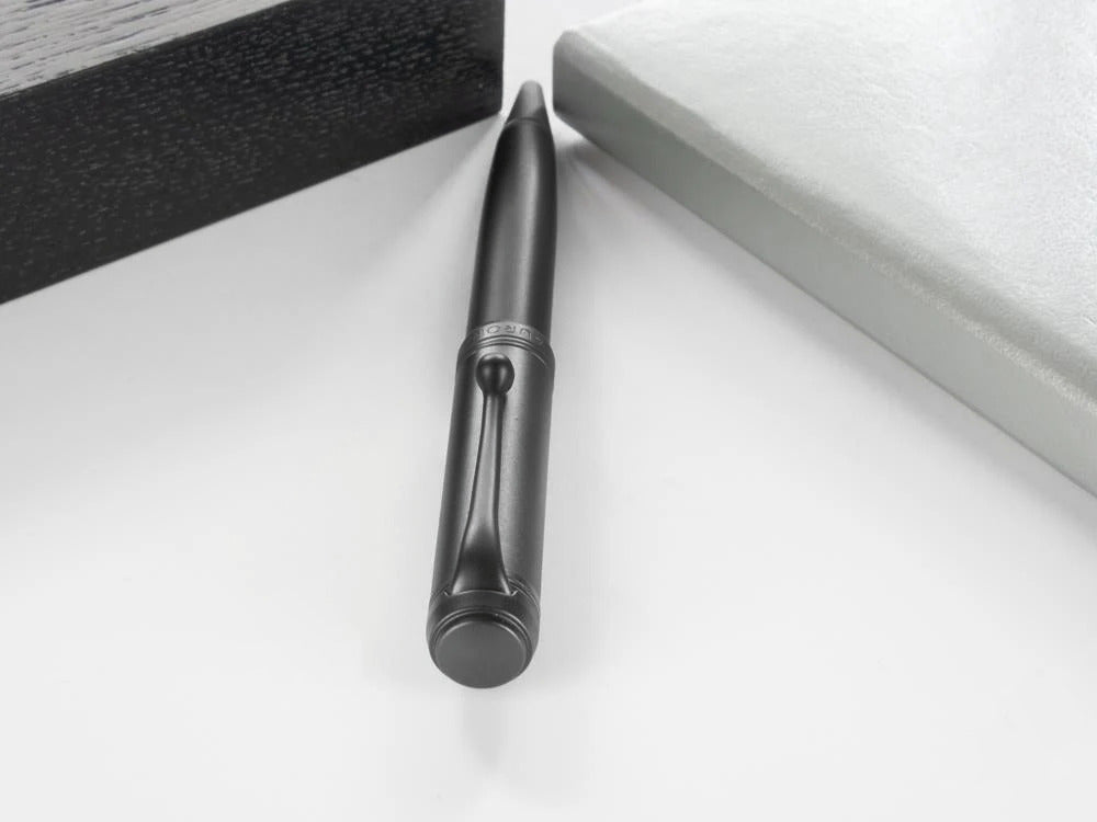 Stylo bille Aurora Talentum Full Metal Black, Résine, Noir, Ruthénium, D30-CRN