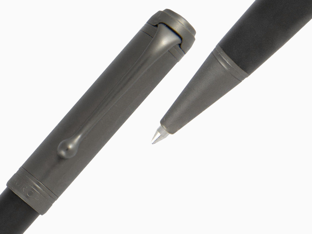 Stylo bille Aurora Talentum Full Metal Black, Résine, Noir, Ruthénium, D30-CRN