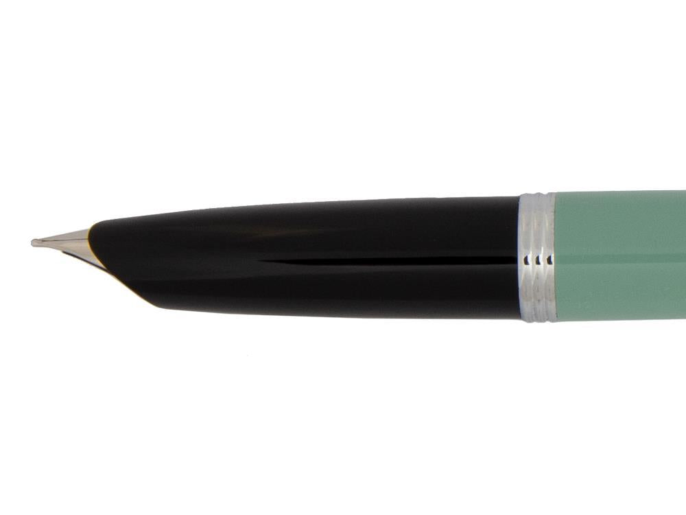 Stylo Plume Aurora Duo-Cart, Résine verte, Chrome, DC57-CVM