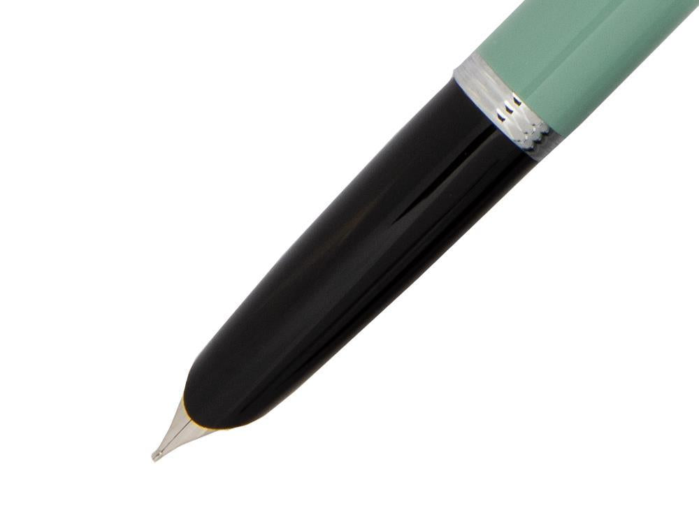 Stylo Plume Aurora Duo-Cart, Résine verte, Chrome, DC57-CVM