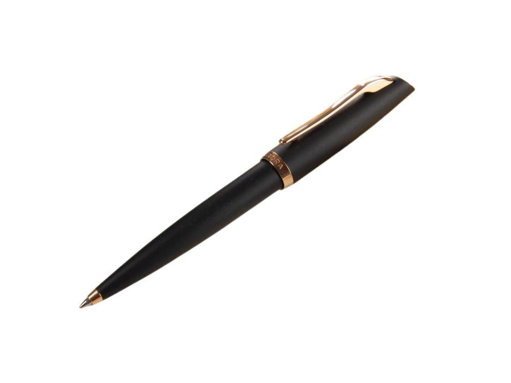 Stylo bille Aurora Style, Résine Noire, Attributs or, E40PN