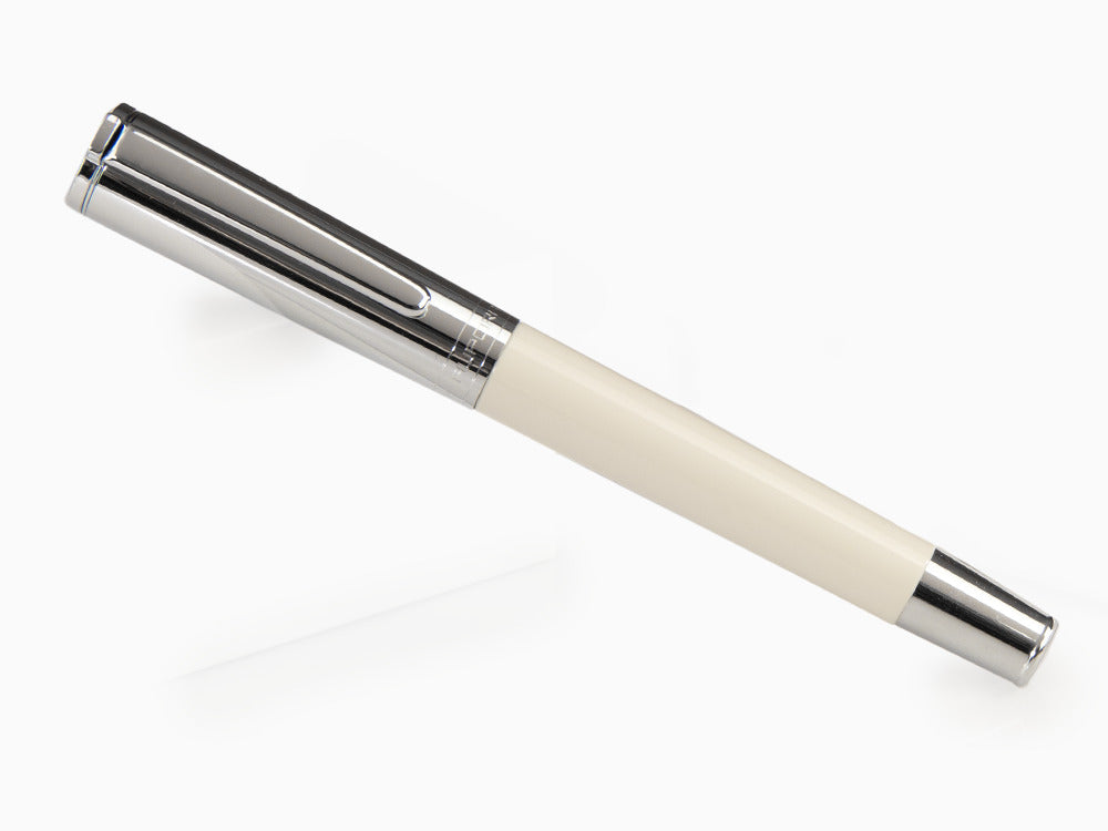 Stylo Plume Aurora TU, Résine, Attributs Chromés, Blanc, t11cw