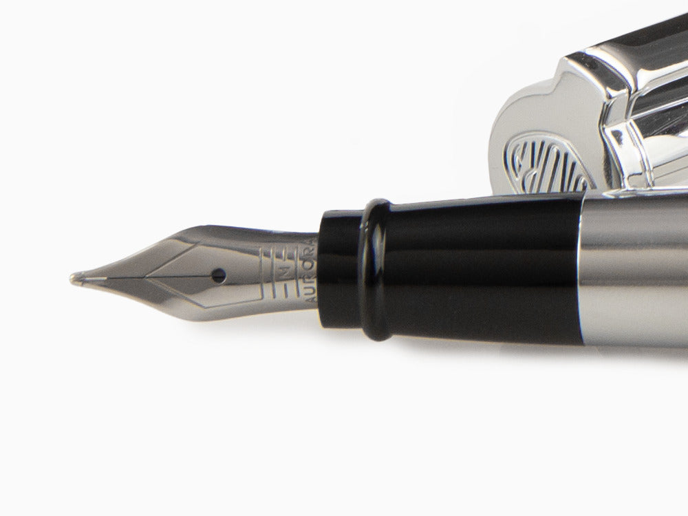 Stylo Plume Aurora TU, Résine, Attributs Chromés, Blanc, t11cw