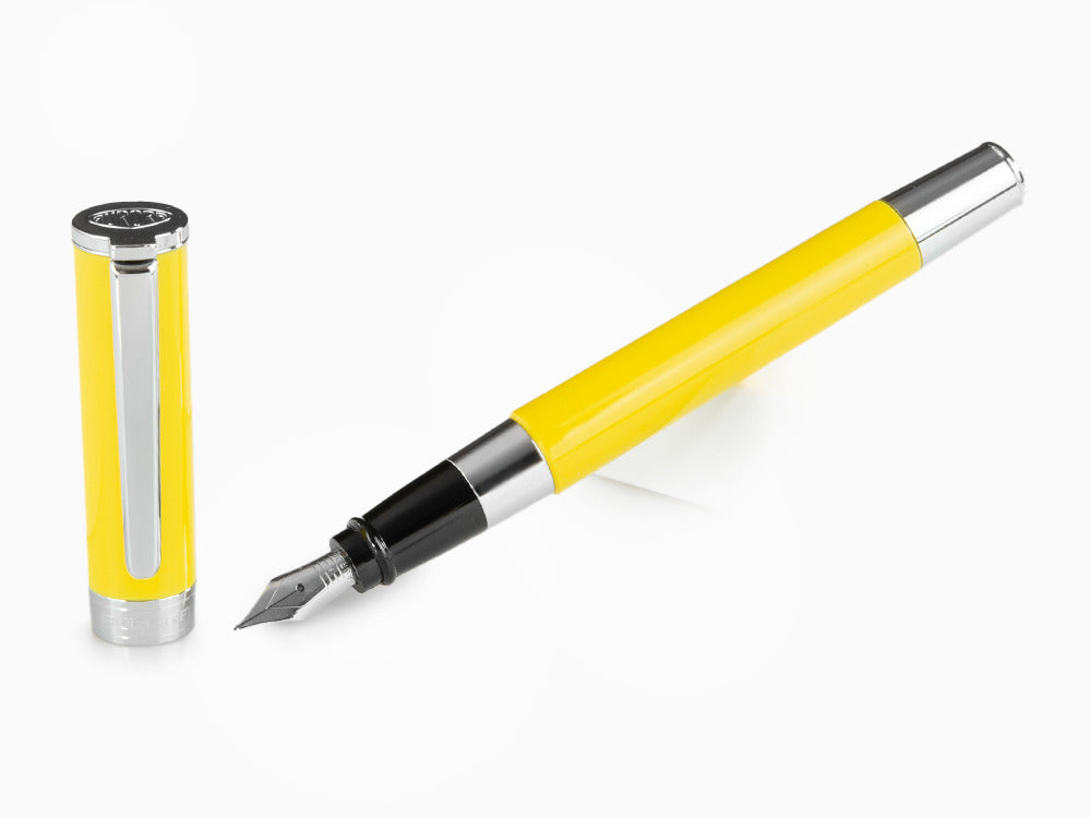 Stylo Plume Aurora TU en Résine Jaune - Chromé - T11Y