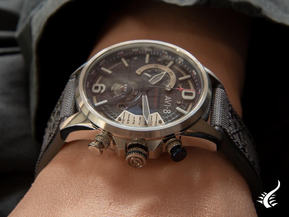 Montre à Quartz AVI-8 Hawker Harrier II, Bleu, 43 mm, AV-4056-04