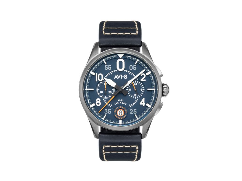 Montre à Quartz AVI-8 Spitfire Lock Chronograph Channel Blue, 42 mm, AV-4089-04