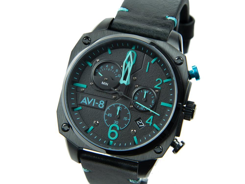 Montre à Quartz AVI-8 Hawker Hunter Retrograde Edition, Noir, 45 mm, AV-4052-05