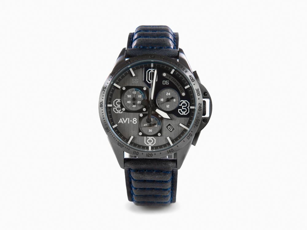 Montre à Quartz AVI-8 P-51 Mustang Blakeslee Chronograph Air Blue, AV-4077-04